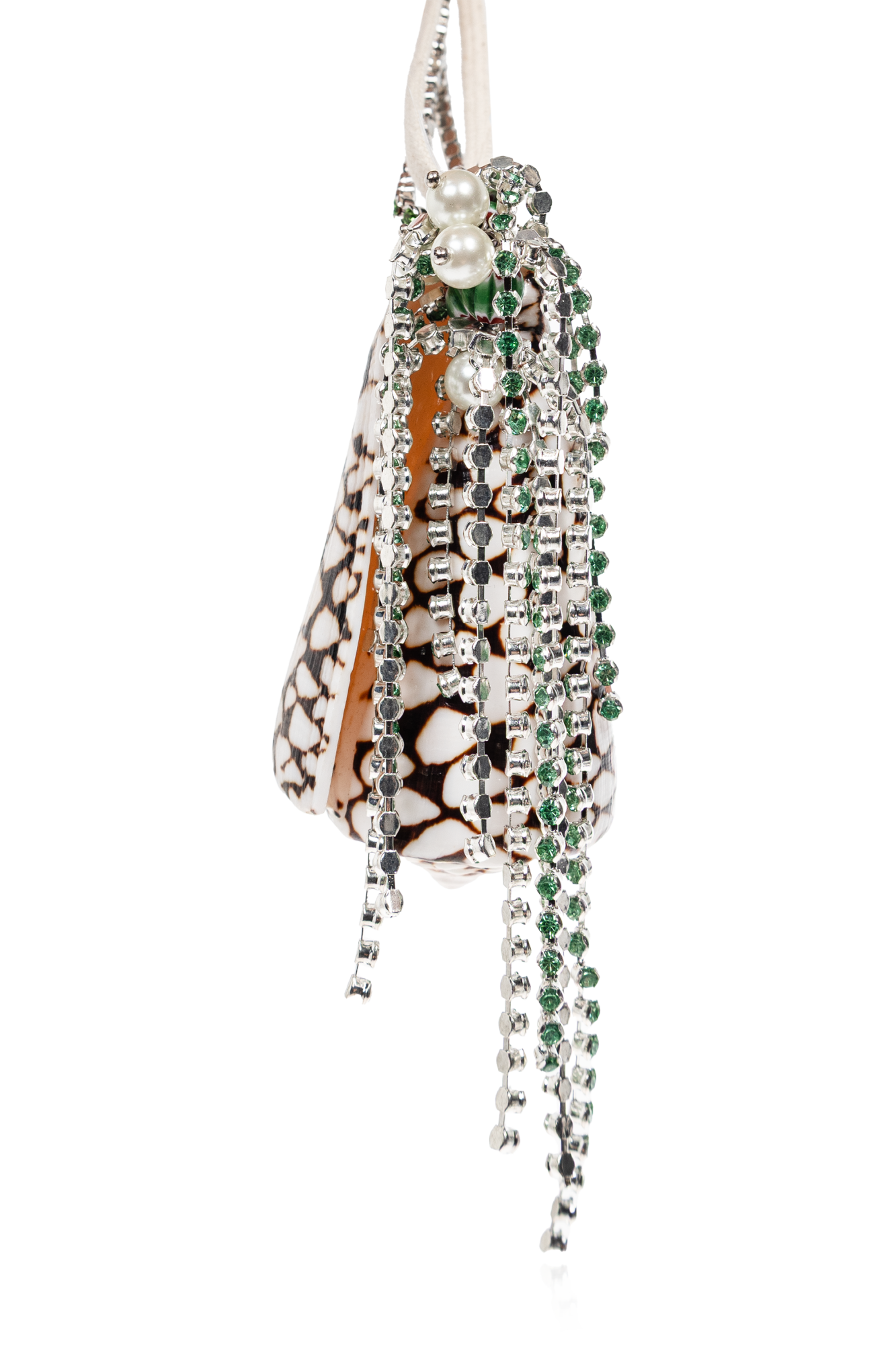 Dries Van Noten Necklace with a shell and shimmering crystals